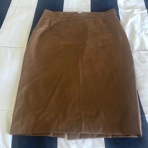 Zara Faux Brown/Caramel Leather Pencil Skirt